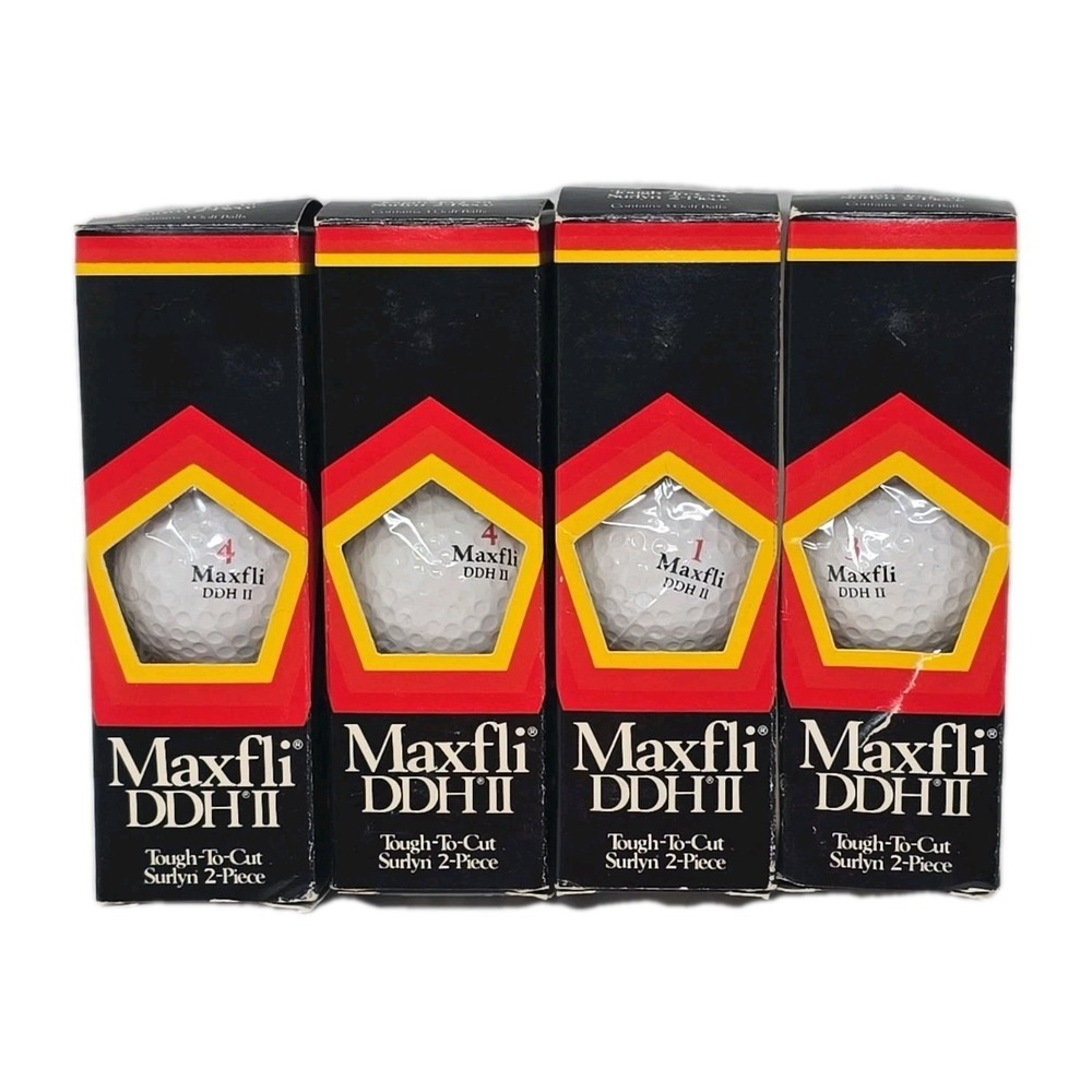 Vintage Dunlop Maxfli DDH II White Golf Balls Pack of 3 Surlyn U277
